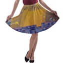 Up Down City A-line Skater Skirt View1