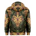 Beautiful Filigree Oxidized Copper Fractal Orchid Men s Zipper Hoodie View2