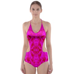 Pattern Cut-out One Piece Swimsuit by gasi