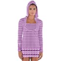 Pattern Long Sleeve Hooded T-shirt View1