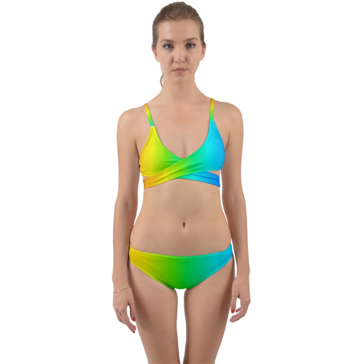 Pattern Wrap Around Bikini Set