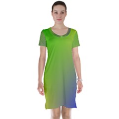 Pattern Short Sleeve Nightdress by gasi