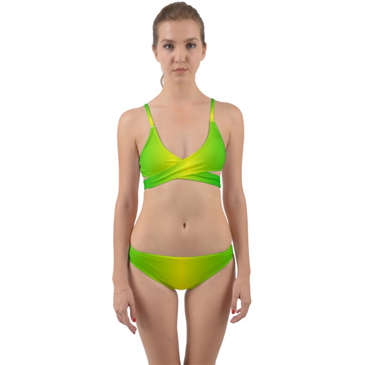 Pattern Wrap Around Bikini Set