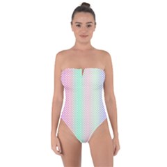 Pattern Tie Back One Piece Swimsuit by gasi