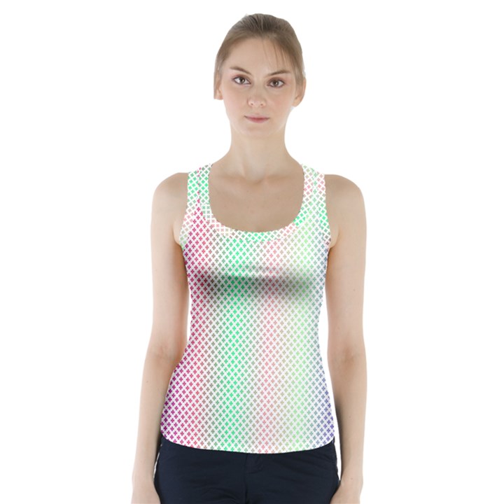 Pattern Racer Back Sports Top