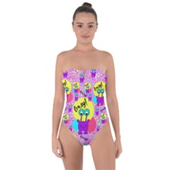 Crazy Tie Back One Piece Swimsuit by gasi