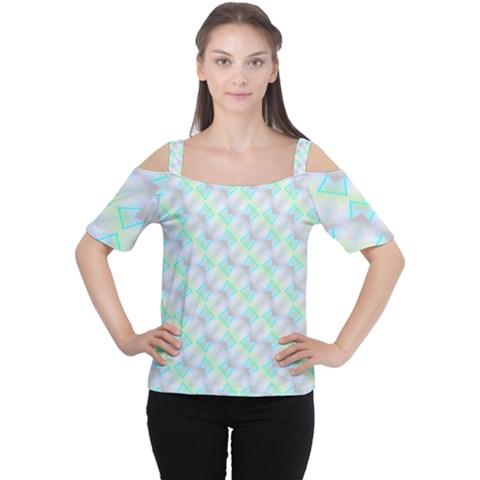 Pattern Cutout Shoulder Tee by gasi