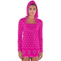 Pattern Long Sleeve Hooded T-shirt View1