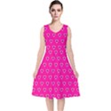 Pattern V-Neck Midi Sleeveless Dress  View1