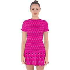 Pattern Drop Hem Mini Chiffon Dress by gasi