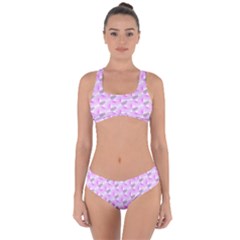 Pattern Criss Cross Bikini Set by gasi