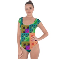 Pattern Short Sleeve Leotard  by gasi