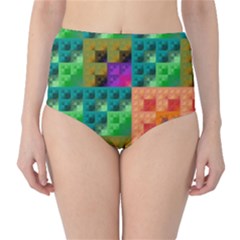 Pattern High-waist Bikini Bottoms by gasi