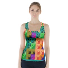 Pattern Racer Back Sports Top by gasi