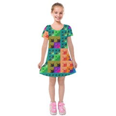 Pattern Kids  Short Sleeve Velvet Dress by gasi