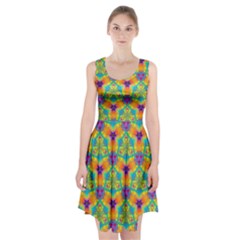 Pattern Racerback Midi Dress by gasi