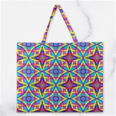 Pattern Zipper Large Tote Bag