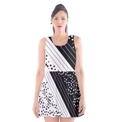 Pattern Scoop Neck Skater Dress by gasi