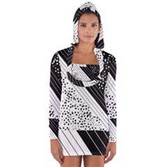 Pattern Long Sleeve Hooded T-shirt by gasi