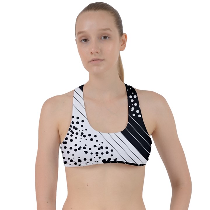 Pattern Criss Cross Racerback Sports Bra