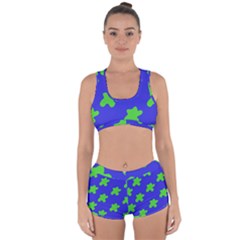 Pattern Racerback Boyleg Bikini Set by gasi