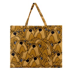 Bulldogge Zipper Large Tote Bag by gasi