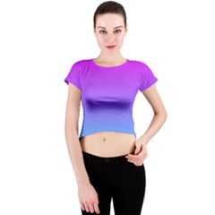 Pattern Crew Neck Crop Top by gasi