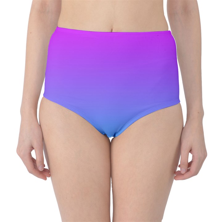 Pattern High-Waist Bikini Bottoms