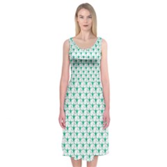 Pattern Midi Sleeveless Dress by gasi