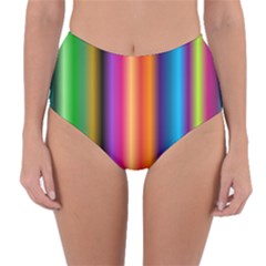 Pattern Reversible High-waist Bikini Bottoms