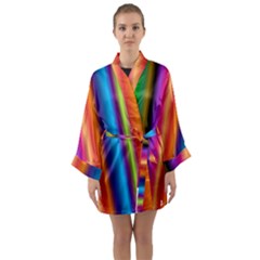 Pattern Long Sleeve Kimono Robe