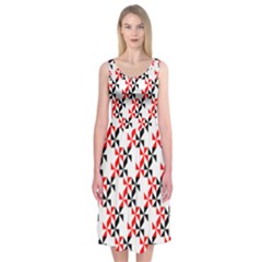 Pattern Midi Sleeveless Dress by gasi