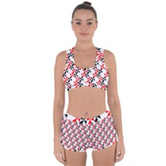 Pattern Racerback Boyleg Bikini Set