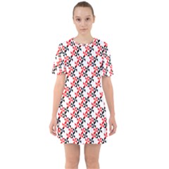 Pattern Sixties Short Sleeve Mini Dress by gasi