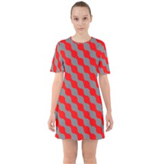 Pattern Sixties Short Sleeve Mini Dress