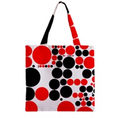 Pattern Zipper Grocery Tote Bag by gasi