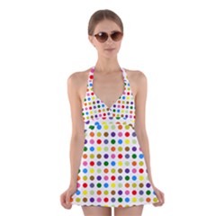 Pattern Halter Dress Swimsuit  by gasi