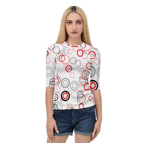 Pattern Quarter Sleeve Raglan Tee by gasi