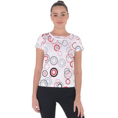 Pattern Short Sleeve Sports Top  by gasi