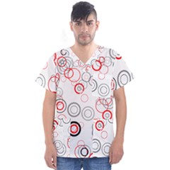 Pattern Men s V-neck Scrub Top