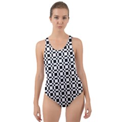 Pattern Cut-out Back One Piece Swimsuit