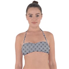 Pattern Halter Bandeau Bikini Top