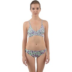 Pattern Wrap Around Bikini Set