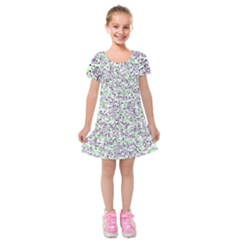 Pattern Kids  Short Sleeve Velvet Dress by gasi