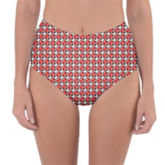 Pattern Reversible High-waist Bikini Bottoms