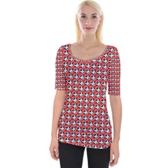 Pattern Wide Neckline Tee