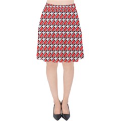 Pattern Velvet High Waist Skirt by gasi