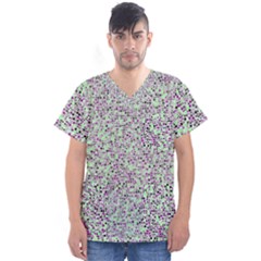 Pattern Men s V-neck Scrub Top