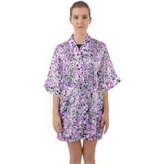 Pattern Quarter Sleeve Kimono Robe by gasi