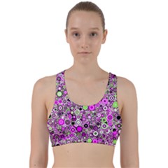 Pattern Back Weave Sports Bra